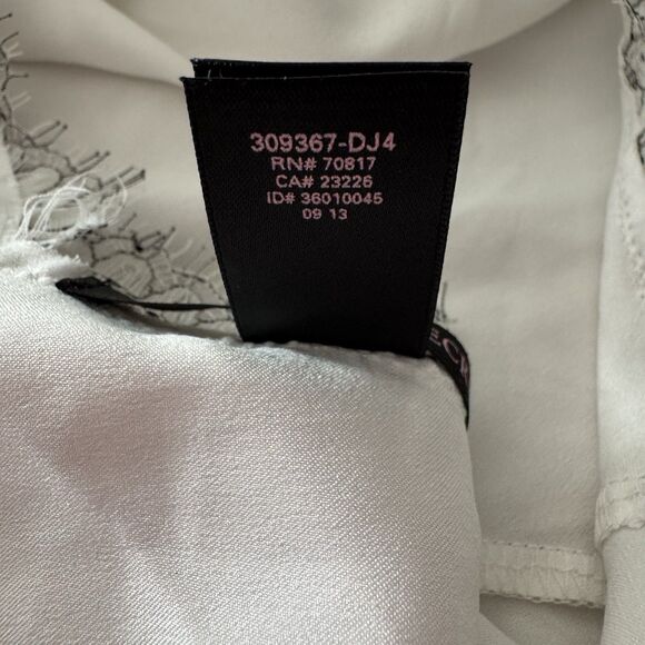 VICTORIAS SECRET Halter Babydoll Chemise White Black Lace Lingerie Sz Large NWOT - Picture 10 of 10